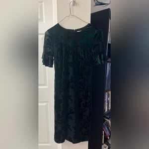 Calvin Klein green satin dress